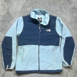 The North Face Denali Jacket Womens Medium Blue Fleece Polartec Full Zip Hiking